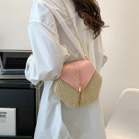 Bolso De Hombro Para Mujer Verano Moda Hecho a Mano De Paja Cruzbody Pequeño Mensajero Viaje Playa Tassel Bolso Monedero - details 5