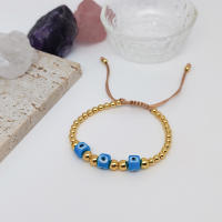 Pulseras De Ojos Turcos Múltiples Colores Para Mujer Con Cuentas Plateadas Doradas Accesorios De Moda Bohemia Geométricas - details 11