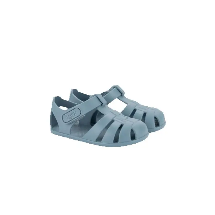 Igor sandalias cangrejeras para el agua RESPETUOSAS y con velcro Mod. Nemo azul y mostaza dijon - 1