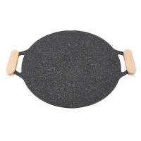 Sartén De Barbacoa De Madera Sólida Con Manija De Almacenamiento Portátil 2 Platos Para Salsa De Cocina Sartén Para Asador - details 9