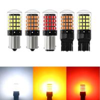 2PCS Lámparas LED Blancas 54smd CanBus Luz De Señal Inversa BA15S P21W BAU15S PY21W 7440 W21W P21/5W 1157 BAY15D 7443 Para Coche - details 0