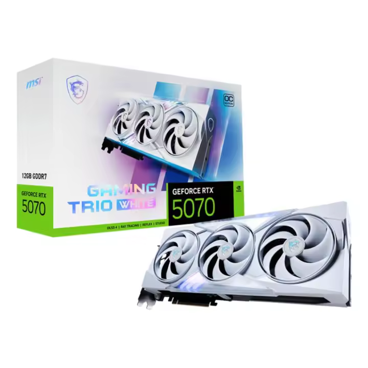 TARJETA GRAFICA MSI RTX 5070 12 GB GAMING TRIO OC WHITE - 1