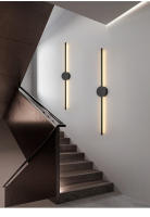Lámpara De Pared Moderna LED Negra En Forma De I Iluminación Interior Para Dormitorio Sala De Estar Pasillo Decoración De Hogar Incluye Bombillas - details 16
