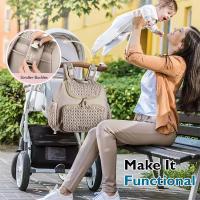 MOV-Bolsa de pañales para Mamá, mochipa para pañales, mochila para Mamá, mochila de viaje para Mamá, cambiador con bolsillo lateral - Gran capacidad, múltiples compartimentos, organizador de biberones, bolsillo térmico, impermeable, ligera, práctica - details 4