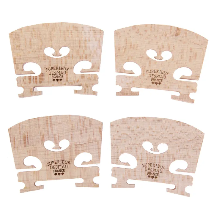 Juego De 4 Puentes De Violín De Madera De Maple Accesorios Para Instrumentos Musicales Adecuado Para Violines De Tamaño 4/4-3/4 Partes De Violín Herramientas Para Músicos - 1