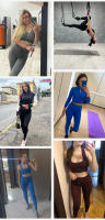 Leggings De Yoga Para Mujer De Color Sólido Y Sin Costuras Con Cintura Alta Push up Para Fitness Running Y Gimnasio Talla Verdadera - details 4
