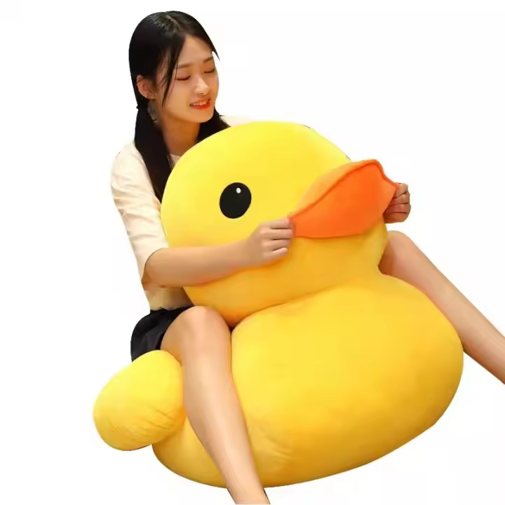 Peluche De Pato Amarillo Grande Kawaii Para Niños Y Niñas Juguetes De Peluche Suaves De Dibujos Animados Regalo De Cumpleaños - 1