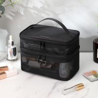 Bolso De Viaje Para Maquillaje Y Artículos De Higiene Personal De Mujer Organizador Transparente De Malla PVC Para Cosméticos Y Toallitas - details 9