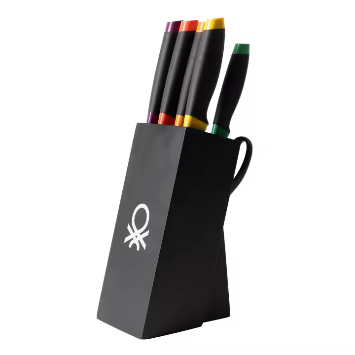 Juego de 8pc cuchillos + tacoma en acero inox Rainbow Benetton - 1