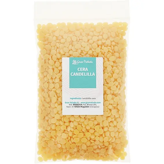 Cera Candelilla GT | Dureza excepcional de 67|79ºC | Ideal para velas veganas y duraderas | Mejora la duración de mechas de algodón | Versátil para abrillantadores. - 1