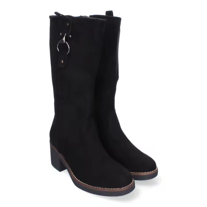 PuntoSalao Botas de tacón medio cómodo elegantes para mujer color negro VRA-1080 - 1
