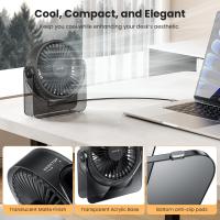 Ventilador de escritorio Pequeño USB-[Diseño estético] Mini mate pero powerful portátil ultra Silencioso 3 velocidades ventilador personal de esritorio para Viajes al Aire Libre, dormitorio - details 4