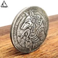 Moneda Commemorativa Anubis Y Águila Decoración Para El Hogar Regalo Moneda De Metal Estilo RELIGIOUS Tema PYRAMID - details 1