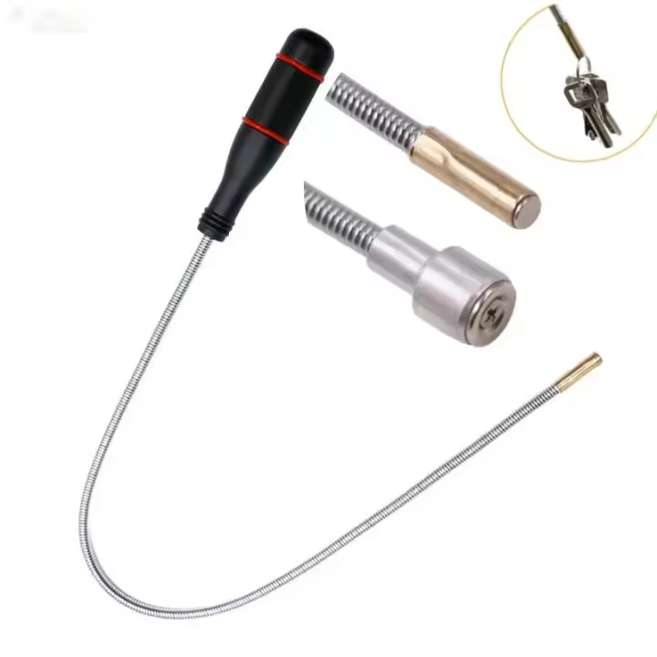 Herramienta De Recogida Magnética Plegable Y Flexible Mástil De Succión Herramienta De Agarre Con Resorte Portátil Para El Hogar - 1