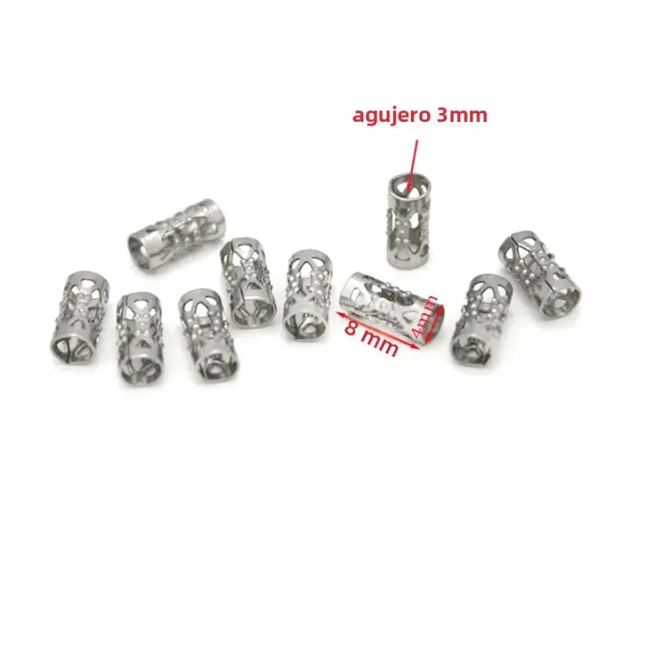 50PCS/lot Perlas De Espaciador De Tubo De Acero Inoxidable Galvanizado Dorado Para La Creación De Joyas DIY Collar Pulsera - 1