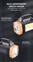 Linterna Solar LED Potente Portátil Con Luz De Trabajo COB Recargable USB 4 Modos De Iluminación Torcha Solar Para Exteriores - details 5