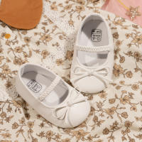 Zapatos De Princesa Para Bebés Nuevos Niñas Con Lazo Tiesa Suela Antideslizante Bajo La Boca Suave Casual Para Niñas 0-18M - details 9