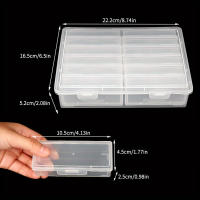 Juego De Cajas De Almacenamiento Rectangular De Plástico Transparente Y Portátil Con Tapa Abatible Para Manualidades Multifuncionales - details 3