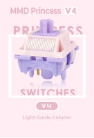 MMD Princess Switch V4 Para Teclado Mecánico PC Pre Lubed PA66 LY HIFI 5pin 28g 38g 45g 48g 53g 62g Accesorio De Alta Calidad - details 1