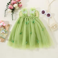 Vestido De Princesa Para Niñas Con Alas De Mariposa Y Tirantes Colgantes Vestido De Malla Lindo Para Verano Adecuado Para Niñas De 0-3 Años Estilo Cute Material Poliéster - details 4