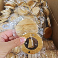 Bamboo Blank DIY Abrebotellas Para Boda Favors Adecuado Para Bar O Uso Doméstico Herramienta De Barra Set De 1/10/25/40pcs - details 2