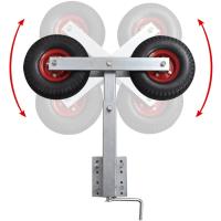 vidaXL Set de 2 soportes de doble rueda de remolque de barco 59-84 cm - details 2