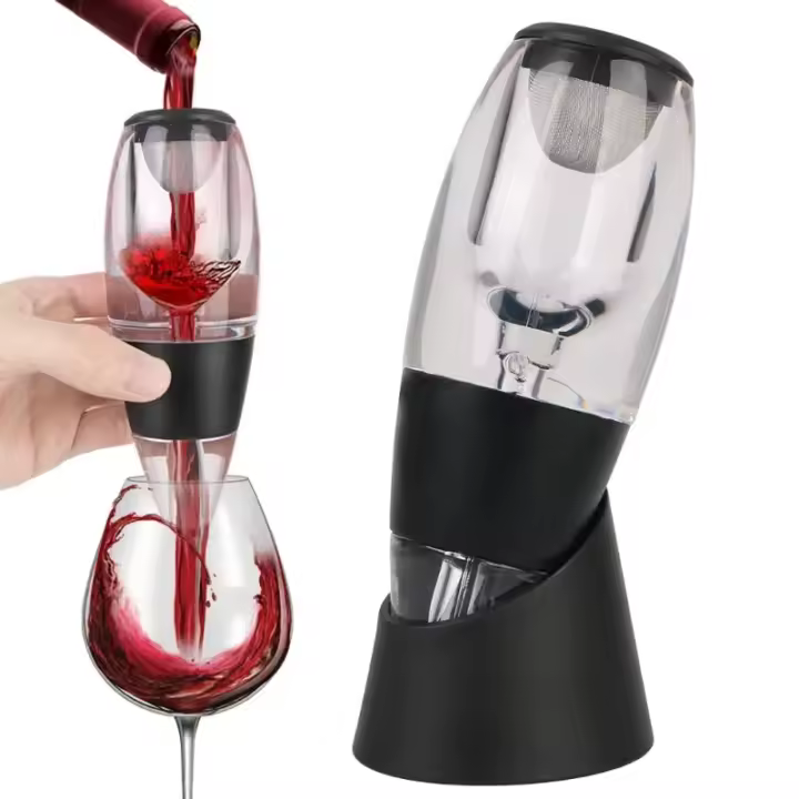 Decantador De Vino Profesional Con Filtro Y Base Aerator Dispensador Rápido Para Desenvejecimiento De Vino Y Whisky Para Regalo De Navidad - 1