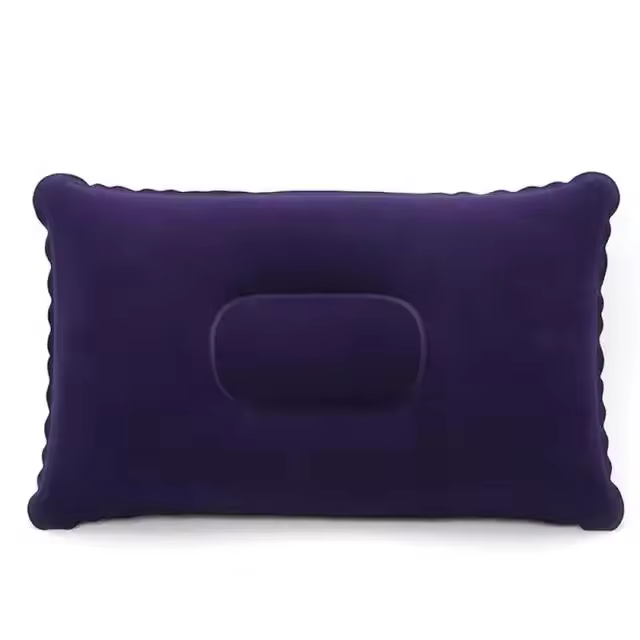 Almohada Inflable Portátil Para Viajes Y Camping Soporte De Cuello Y Espalda PVC Cómoda Para Planes Y Descanso Al Aire Libre - 1