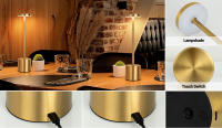 Lámpara De Mesa LED Recargable Toque Metálica Con Ambiente Multicolor Luz Nocturna Creativa Para Decoración Al Aire Libre Y Dormitorio - details 11