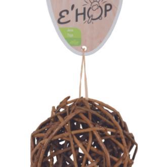 Zolux Bola Ehop de Mimbre Natural Marrón Oscuro para Conejos (Roedores , Juguetes) - 10 cm
