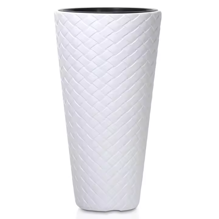 Macetero Prosperplast SLIM MATUBA 57L con Depósito y Dimensiones 400x400x780 en Color Antracita para Decoración en Interiores y Exteriores - 1