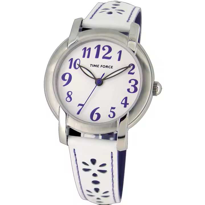 Time Force Tf4123b06  Reloj Para Para Chica Color Blanco - 1