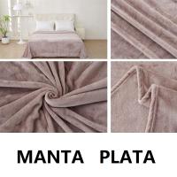 Manta sedalina extra suave,color PLATA liso,medidas160x220cm para cama de 90cm/105cm, medidas 220x240cm para cama de 135cm/150cm,100% Poliéster,cm,fespu - details 0