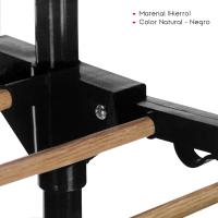 ARISE SHOP-KINVARA Tendedero 3 alturas negro,Tendedero plegable Metal Hierro de 3 niveles para ropa para uso en interiores y exteriores,Colgador de ropa plegable tipo rodillo, estante de pie para ropa,con Ruedas y Fácil de Mover - details 2
