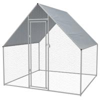 vidaXL Jaula gallinero de exterior de acero galvanizado 2x2x1,92 m - details 0
