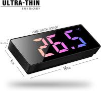 Reloj despertador digital, Pantalla LED large, funciona con Pilas, Alarma activada por Voz, función de despertador(No incluye Pilas) - details 0