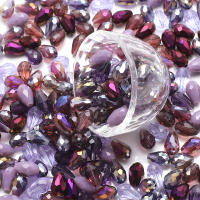 Lote De 25 Pendantes De Cristal AB De Color Mixto 10x15mm Forma De Gota Para Manualidades Joyería DIY Accesorios De Bordado - details 8