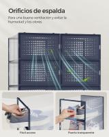 Cajas de Zapatos de Plástico Plegables y Apilables - Juego de 12 Organizadores para Zapatillas hasta Talla 44, Transparente, Azul, Blanco o Verde - details 5