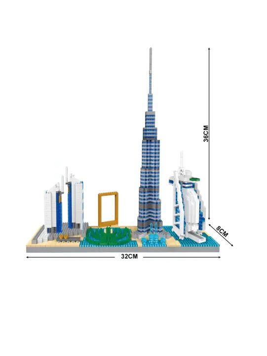 Juego De Bloques 3DSaudi Skyline Modelo Arquitectónico De Decoración Para El Hogar Kit De Bloques De Construcción Para Regalo Para Adolescentes Y Adultos - 1