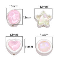 1PC Cuentas De Vidrio Con Inlay De Aleación Doble Cara En Forma Circular Y Estrella Para Joyería DIY Hecha a Mano Accesorios Versátiles Para Pulseras Y Collares - details 3