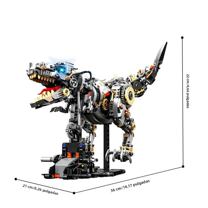 Bloques De Construcción Dinosauro Semi-Mecánico Juguete Educativo Para Niños Modelo De Ciencia Para Enseñanza - 1
