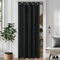 Cortinas De Veludo Aislantes Térmicas Para Puerta Individual Cortinas Colgantes Para Escalera Cocina Sala De Estar Modernas Con Anillos - details 5
