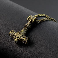 Collar De Runas Escandinavas Con Amuleto De Thor Mjolnir Y Vegvisir Colgante De Ancora En Acero Inoxidable Para Hombres Joyería Moda Unisex - details 1
