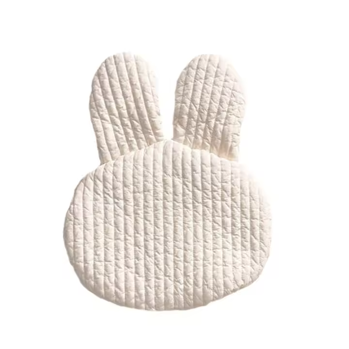 ins style quilted pillow newborn cute flat pillow baby breathable pure cotton bunny bear baby pillow - 1