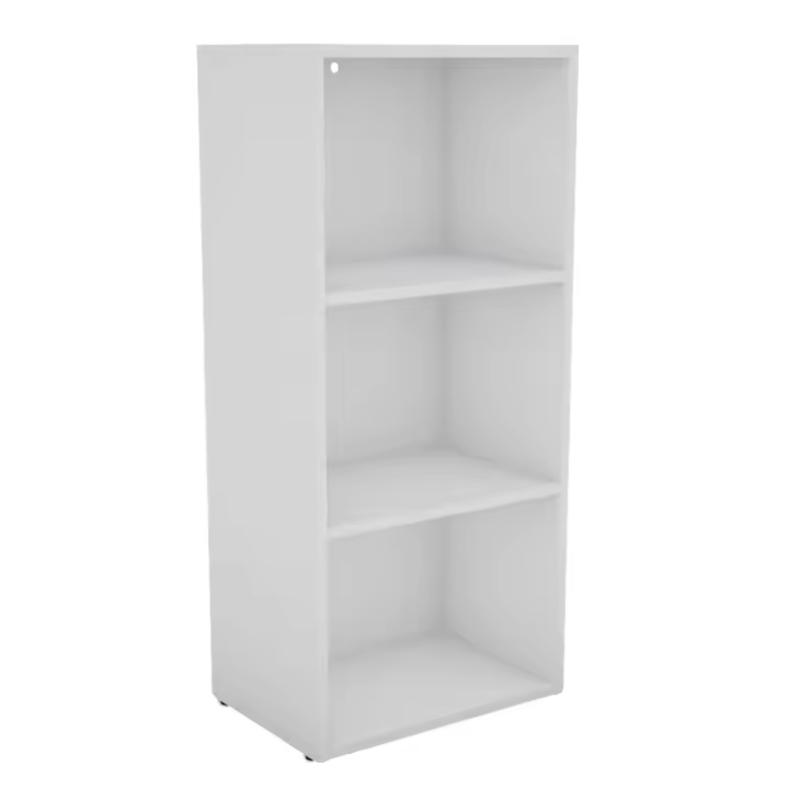 Miroytengo Estantería Baja 3 Niveles Salón, Almacenamiento de Comedor Plea Blanco Mate 42x92x29 cm - 1