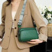 Bolso cruzado de piel auténtica para mujer, bandolera de diseñador de lujo, Color sólido, 100%, 2023 - details 11