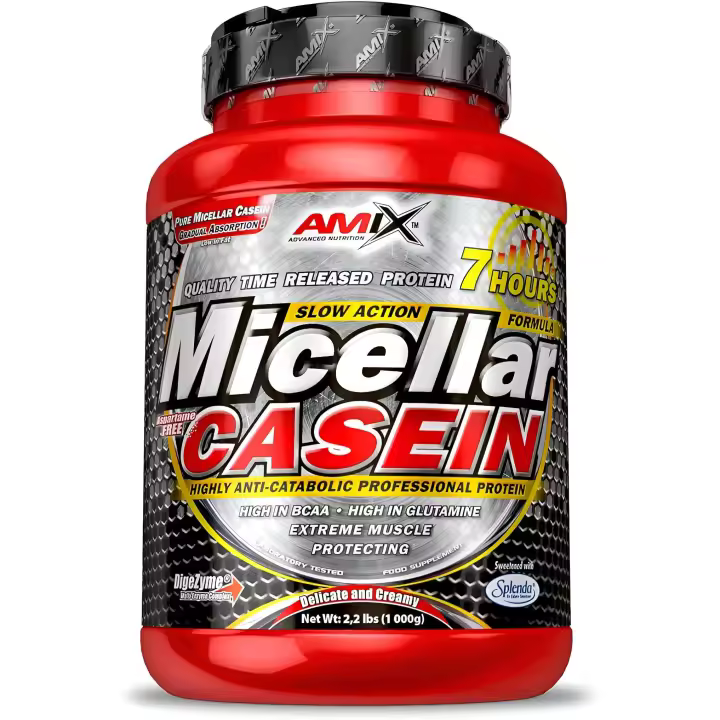 AMIX Micellar Casein 1kg  Proteína de Caseína Micelar de Liberación Lenta con BCAA's y Glutamina  AMIX NUTRITION - 1
