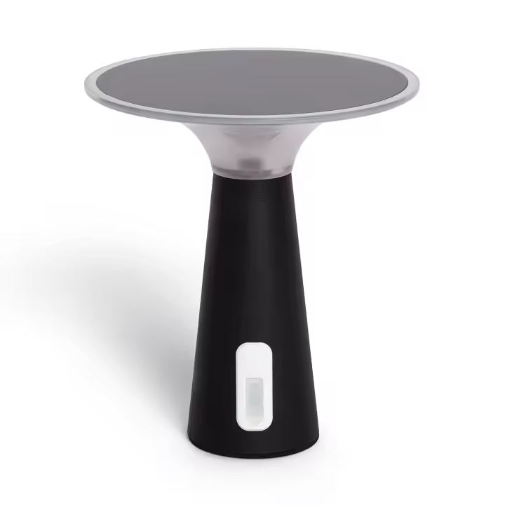 Ledkia Lámpara de Mesa Solar Exterior LED Metal Portátil con Batería USB Recargable Soucha Negro - 1