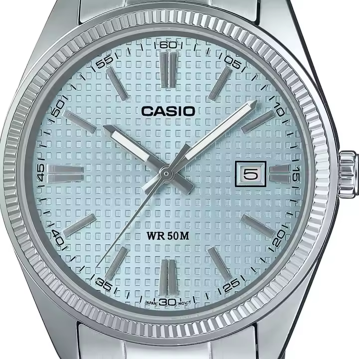 ​reloj unisex clásico Casio MTP-1302PEC-2A 44.2 × 38.5 × 9.2 mm 50m WR  correa de acero - 1