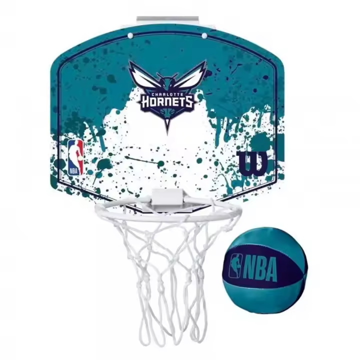 Wilson Set De Baloncesto Team Mini Hoop Nba Hornets Con Balón Y Canasta - 1